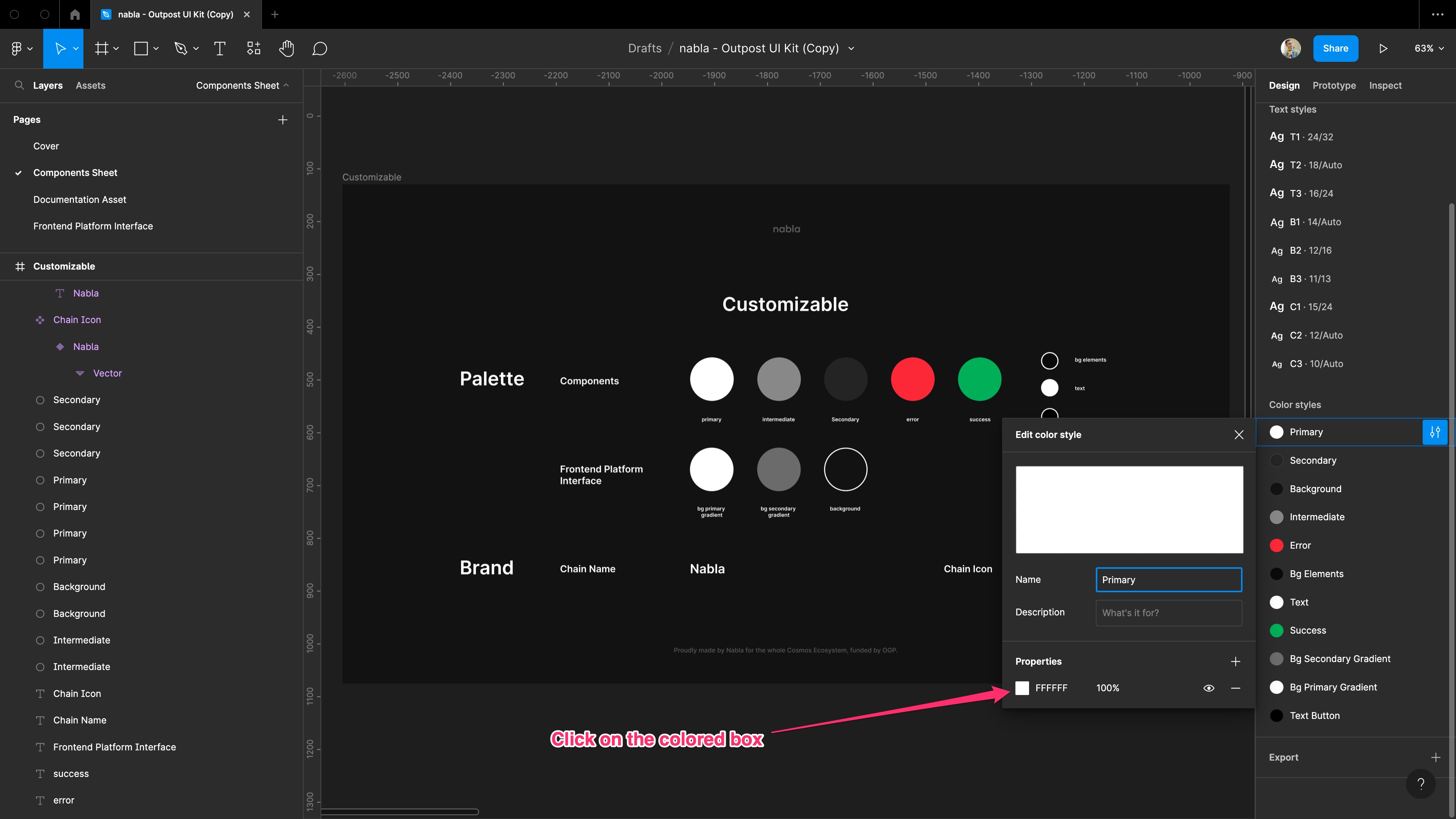 click on the coloured box Click on the coloured box image